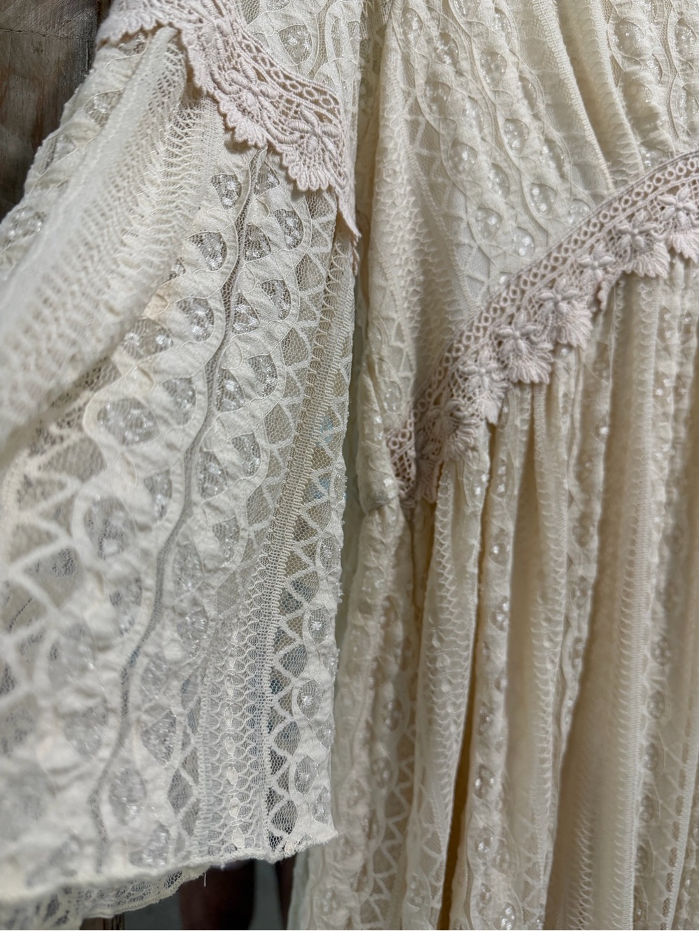 Lace Maxi Dress in Cream - Picture 4 of 17
